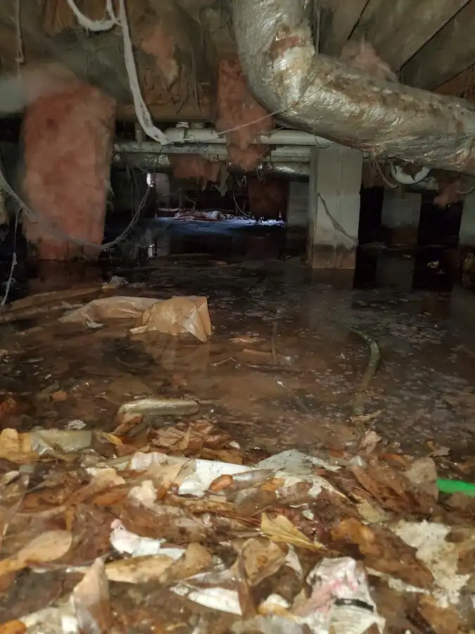 Crawl space flood assessment for Commercial Water Damage Restoration in Lanett